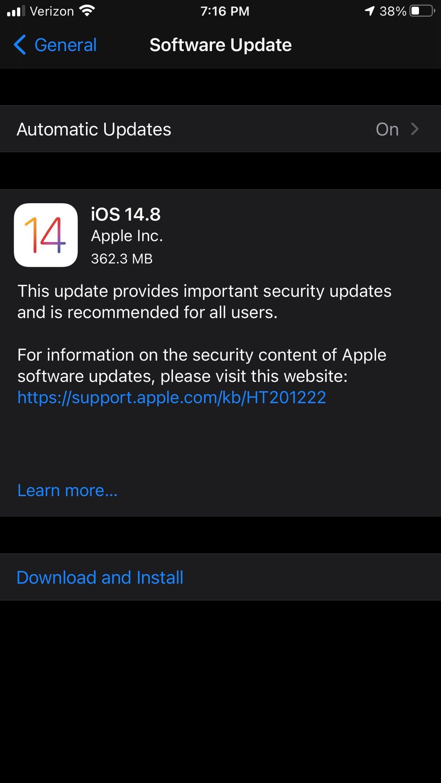 ios14.8 update